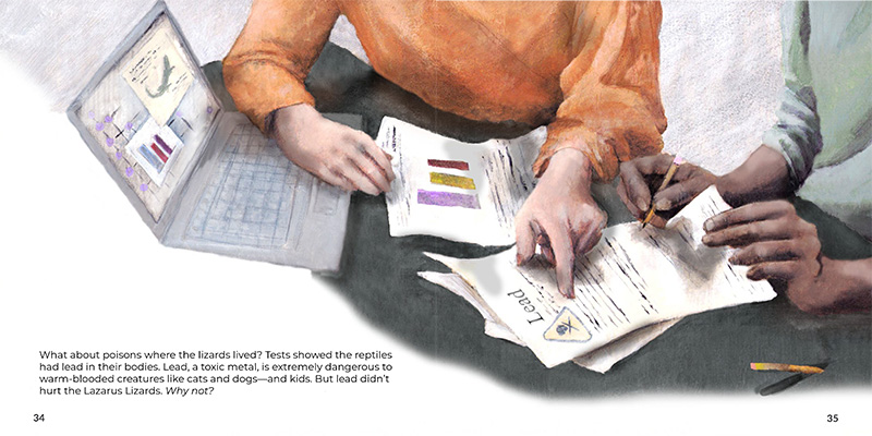 illustration copyright Gayle Cobb, from Lizards Take Over! by Kellie Logan Hollihan, published by Braughler Books, 2026